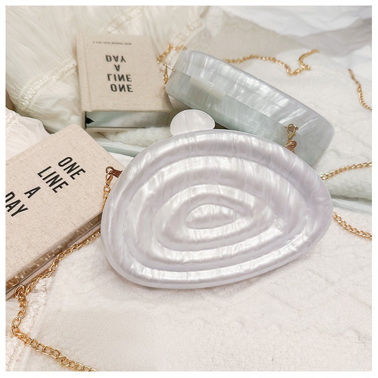 Women'S New Shells Clutch Acrylic Dinner Bag Shoulder Crossing Wedding Banquet Clutch - Image 5