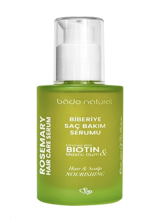 Bade Natural Hair Growth Serum with Rosemary Oil & Biotin – Natural Hair Strengthening Treatment for Thinning and Damaged Hair – Nourishing Scalp Oil with Argan & Vitamin B5 – 1.7 fl oz - Image 1