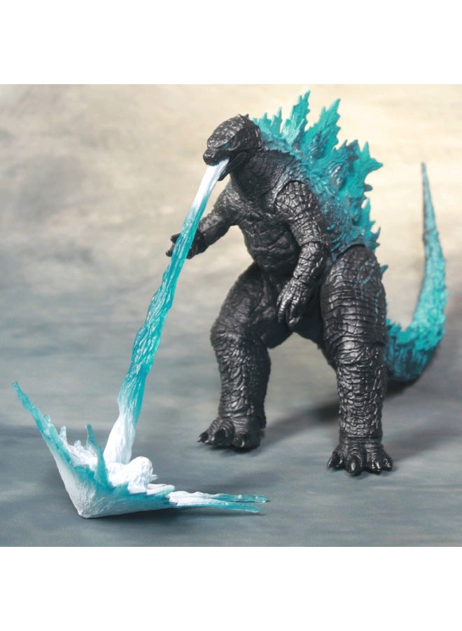Godzilla Hand-made Movable Model King Of Monsters Godzilla War King Kong Movie Version Red Lotus Movable Toy-Color:Godzilla Red  - Image 2