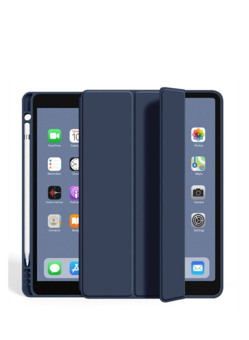 Loquat Dark Blue iPad case with pen slot