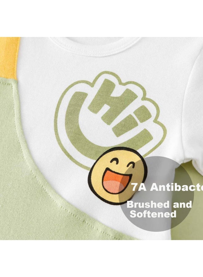 Doxiluka Dohi Card Baby Spring Romper Newborn Clothes Boys And Girls Four Seasons Long Sleeve Bodysuit Green Smiley Face Hi 59 - Image 2