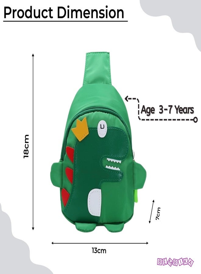 BEMBIKA Baby Shoulder Bag Stylish Cross Body Sling Bag, Small Daypack for Kids Boys & Girls -(1-7 Years | Green) - Image 3