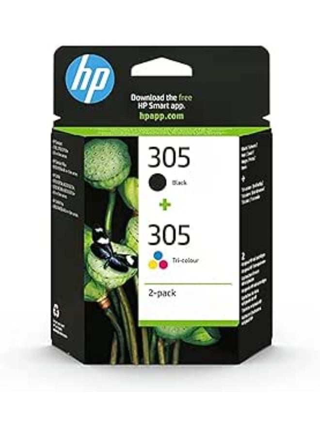 HP Toner HP 305-3YM61AE/3YM60AE Multipack Original Ink Cartridges Black and Tri Colours - Image 1