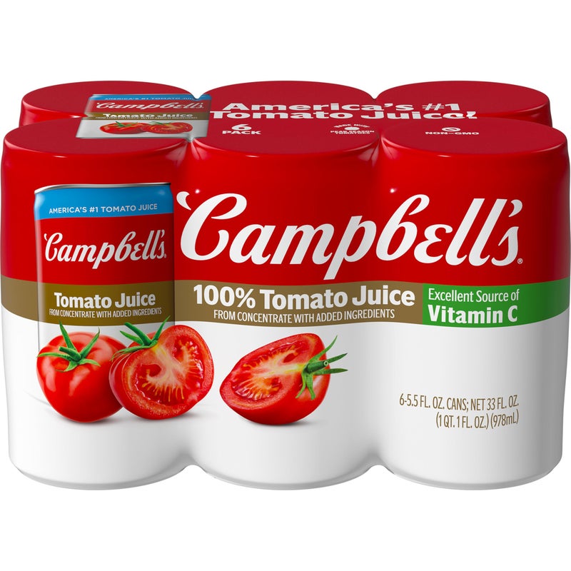 Campbell'S Campbells 100 Tomato Juice 55 fl oz Can 6 Pack - Image 3