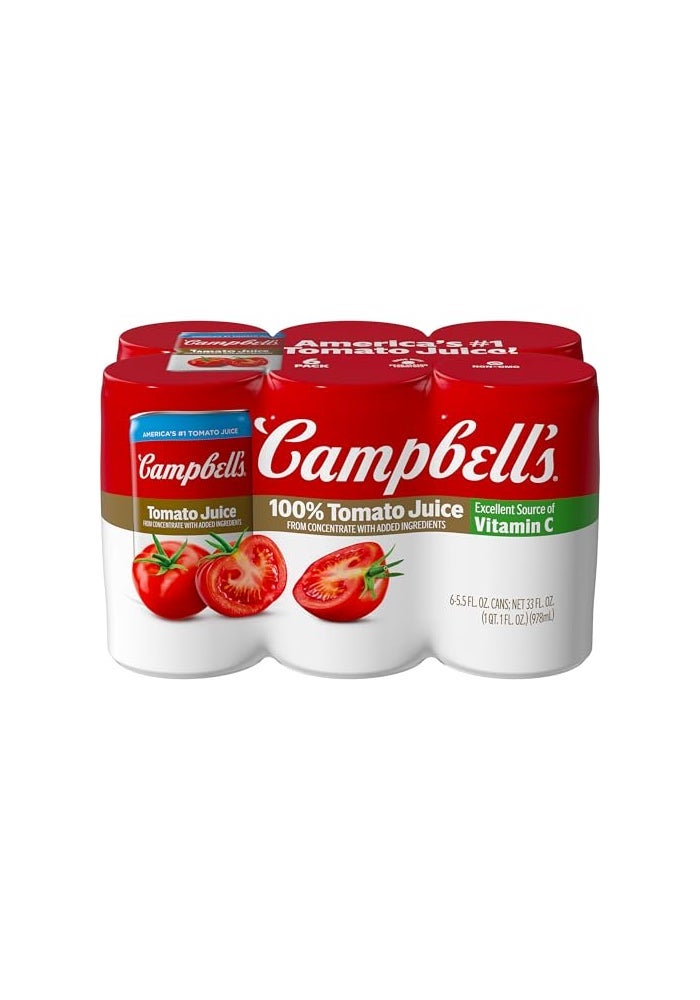 Campbell'S Campbells 100 Tomato Juice 55 fl oz Can 6 Pack - Image 1