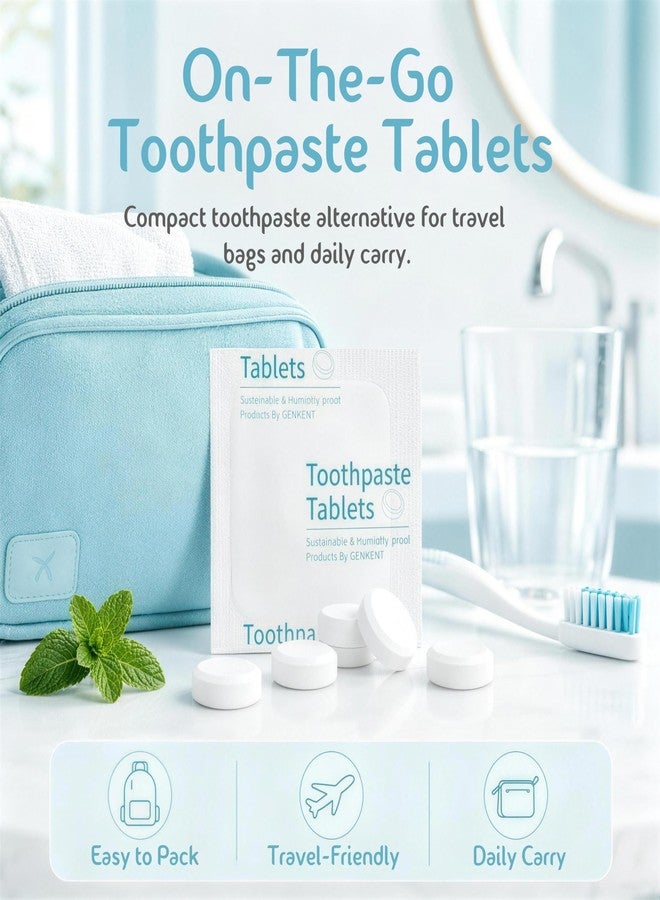 GENKENT Nano Hydroxyapatite Toothpaste Tablets, Individual Packaging Travel Friendly, Fluoride & Plastic Free, Mint, 60 Count - Image 3