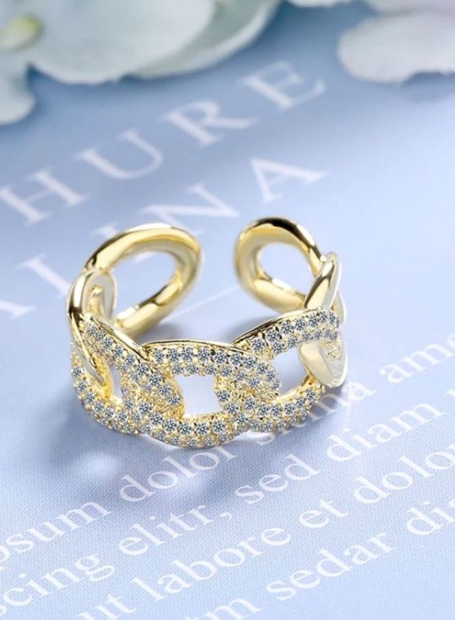 استراتيجية خاتم من الفضة الإسترليني عيار 925 مرصع بحجر الزركونيا - Image 3