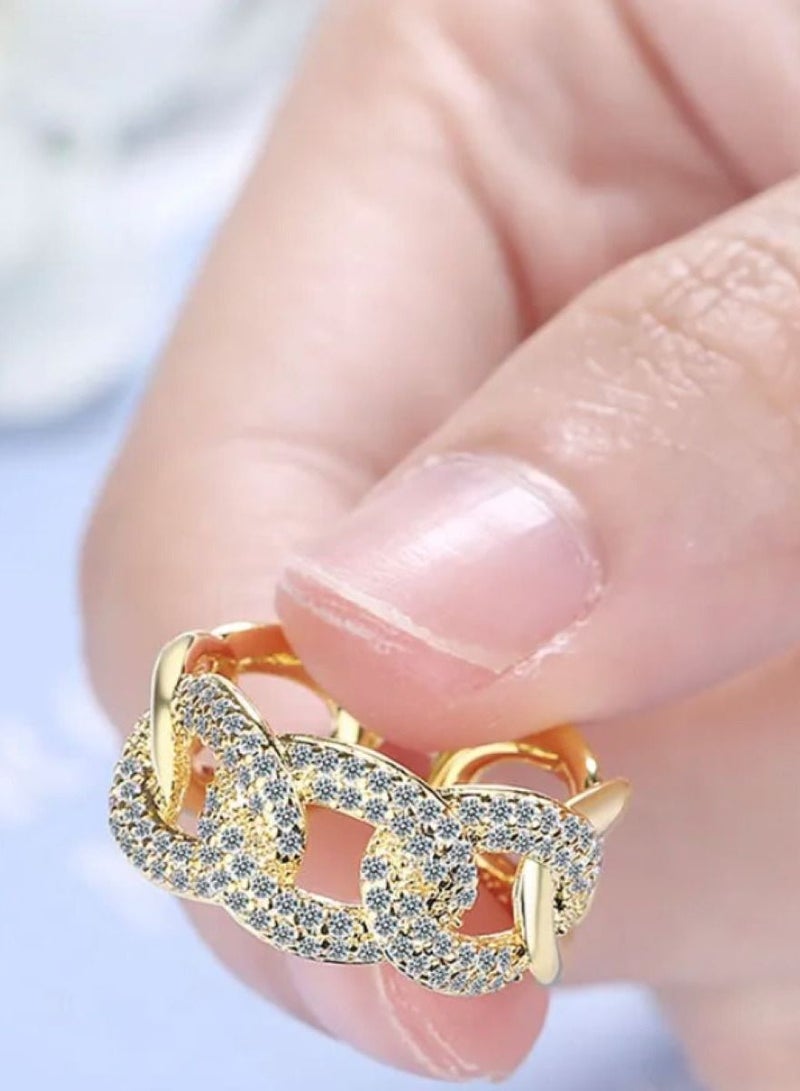 استراتيجية خاتم من الفضة الإسترليني عيار 925 مرصع بحجر الزركونيا - Image 5