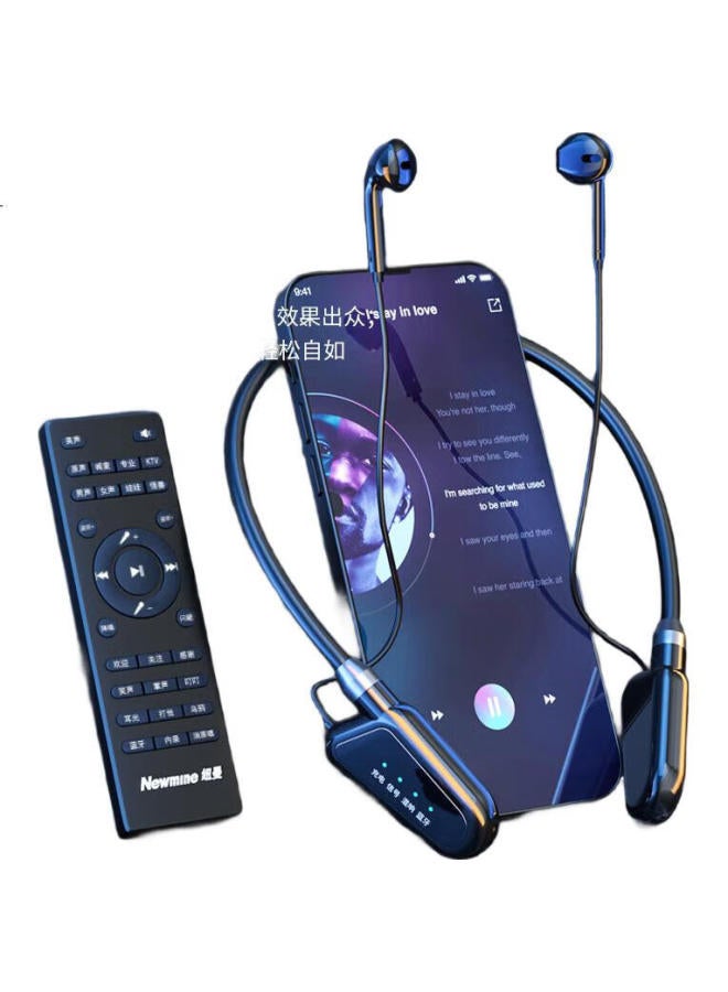 Newmine سماعة رأس لاسلكية نيو مان C02، مجموعة ميكروفون بطاقة صوت محددة المضيف، سماعات بلوتوث متصلة بالرقبة مع مراقبة داخل الأذن، سماعة رأس بطاقة صوت لاسلكية، إصدار لايتنينغ - Image 2