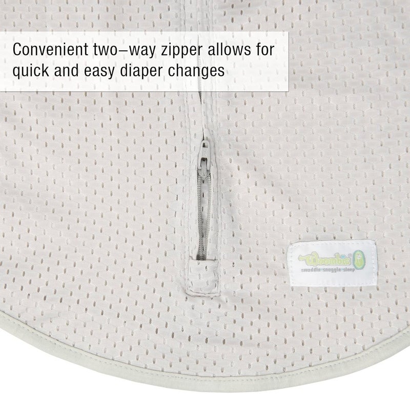 Woombie Super Stretch True Air Summer Baby Swaddling Blanket  Soothing Vented Cotton Swaddle  Wearable Baby Blanket Cool Gray 513LBS - Image 5