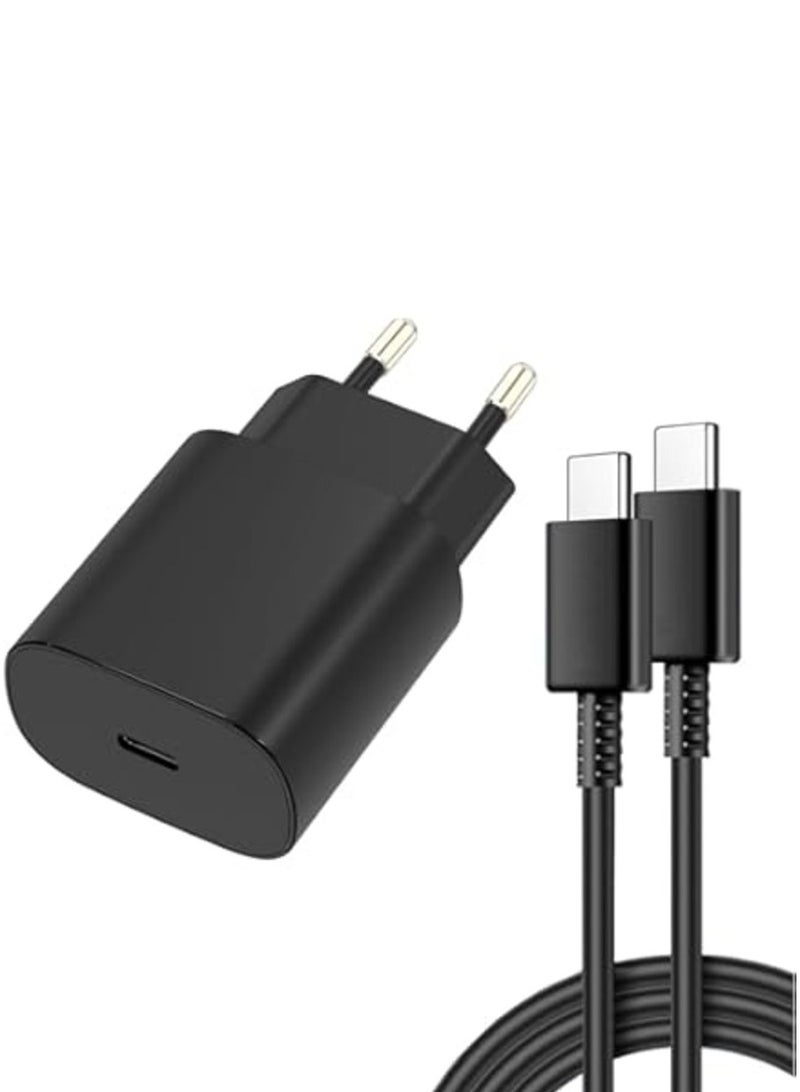 محول بي دي شحن فائق السرعة بقوة 120 واط مع كابل تايب سي إلي تايب سي متوافق مع أجهزة سامسونج ai