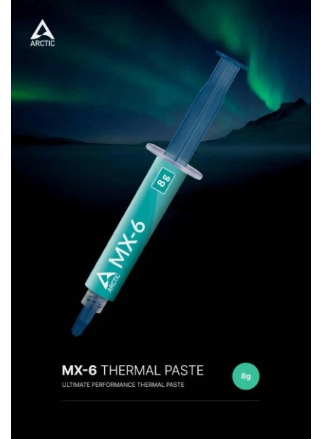 أركتيك MX-6 (8 جرام) - معجون حراري لأداء مثالي لوحدة المعالجة المركزية، وحدات التحكم، بطاقات الرسوميات، أجهزة الكمبيوتر المحمولة، موصلية حرارية عالية جداً، متانة طويلة، غير موصل - Image 3