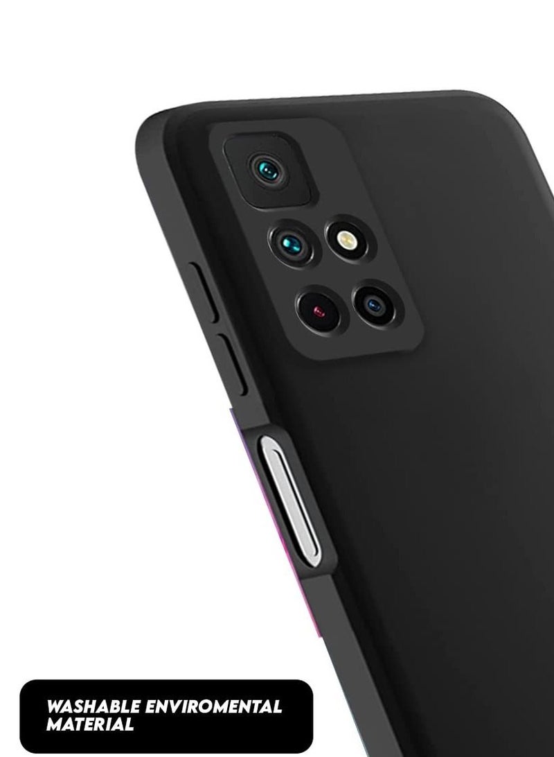 BORTONY Slim Silicone Case Compatible with Xiaomi Redmi Note 11 Pro+5G Case with Soft Matte Finish Grip Camera Cutout (Black Matte) - Image 3