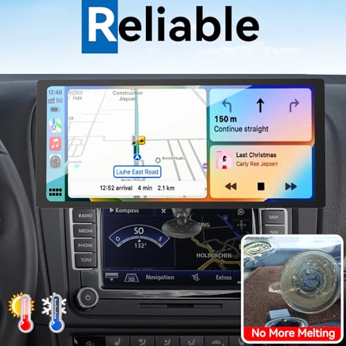 SkyTitan CD Slot Car Mount for Portable CarPlay Screens, Adjustable Angles, Low Profile and Sleek, Integrated Mounting Solution for in-Car Android Display Monitors (4-Tab Bracket Mount) - Image 2