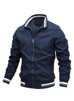 Men's Summer Bomber Jacket Varsity Lightweight Coat Baseball Jackets with Zip Pockets