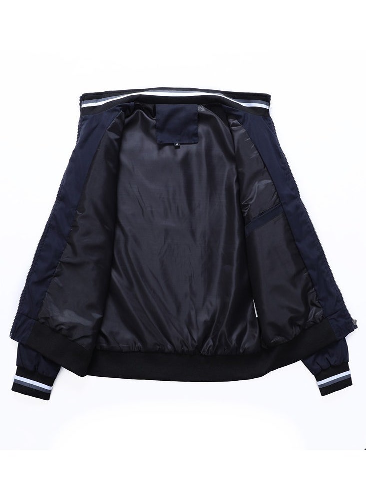 NIBEMINENT - Men's Summer Bomber Jacket Varsity Lightweight Coat Baseball Jackets with Zip Pockets - Image 1