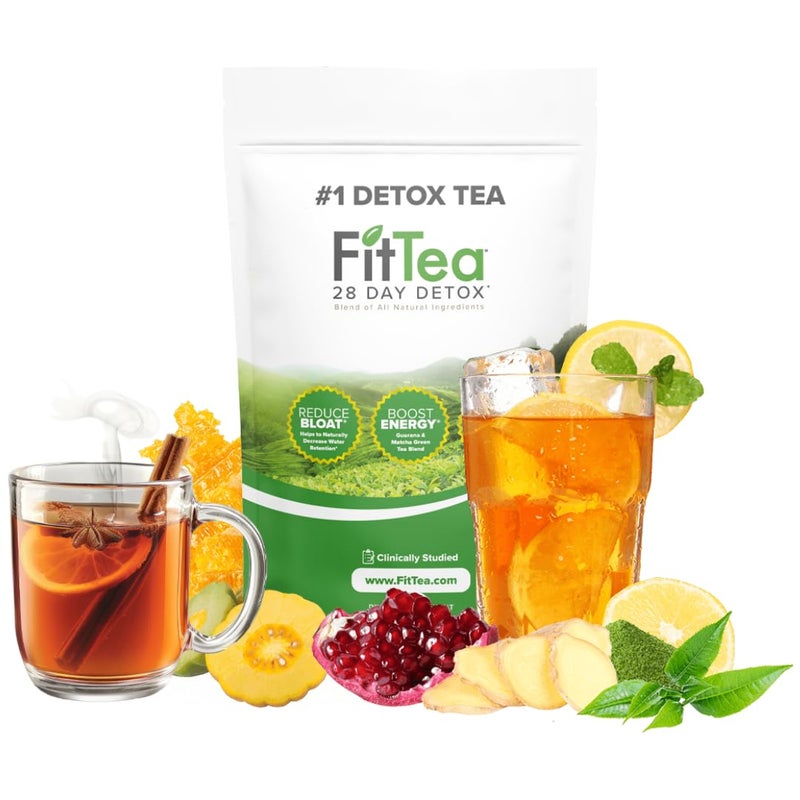 The ORIGINAL Fit Tea 28 Day Detox Tea Detox Cleanse Tea for Women and Men Clinically Tested Slim Tea Detox Drink