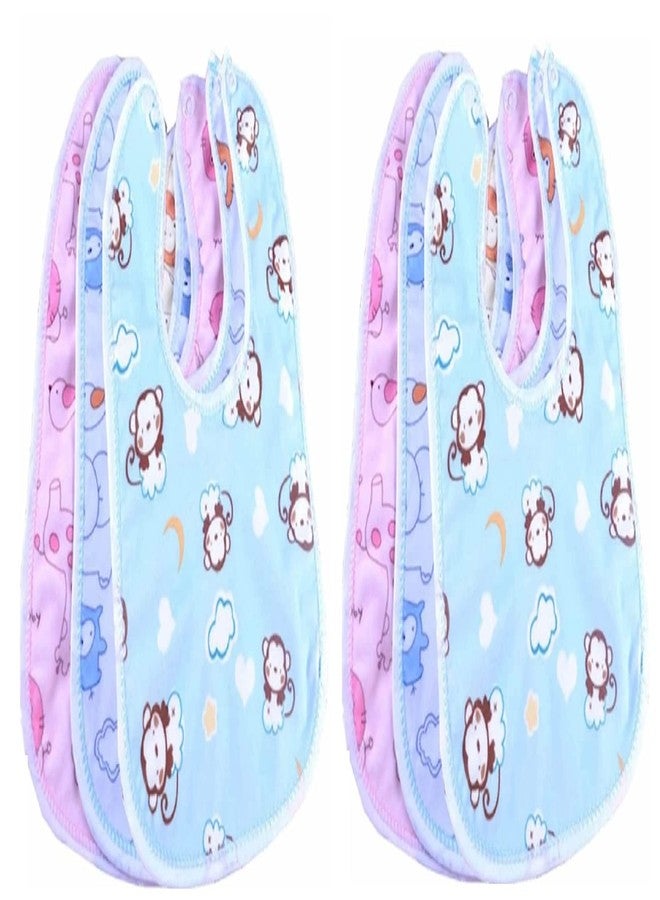 Ilsha® Baby Fastdry Bibs (6 pcs) | Feeding Infants and Toddlers| 0-2 Years | Waterproof, Spill Resistant Bibs| Useful Baby Shower Gift| Pocket-Friendly | Infant Apron | Soft Infant Cotton - Image 1