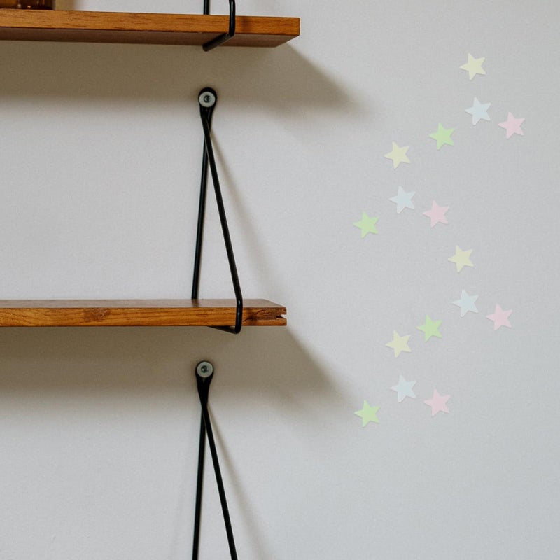 Glowing Pentagram Wall Stickers 90 Pieces Night Light Star Decals with Tape - Image 5