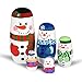 GRPSKCOS 5pcs Nesting Dolls Snowman Santa Claus Russian Matryoshka Dolls Handmade Wooden Christmas Birthday Gift for Kids 05 Snowman - Image 2