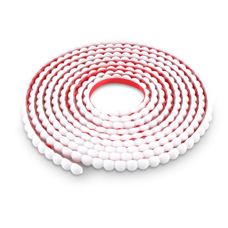 Trimold 118" x 0.39" Peel and Stick Unfinished Beaded Trim - Easy to Paint, Flexible DIY Craft Molding for Mirror Frame, Backsplash, Wall, Door, Cabinet, Dresser, Shelf - Image 1