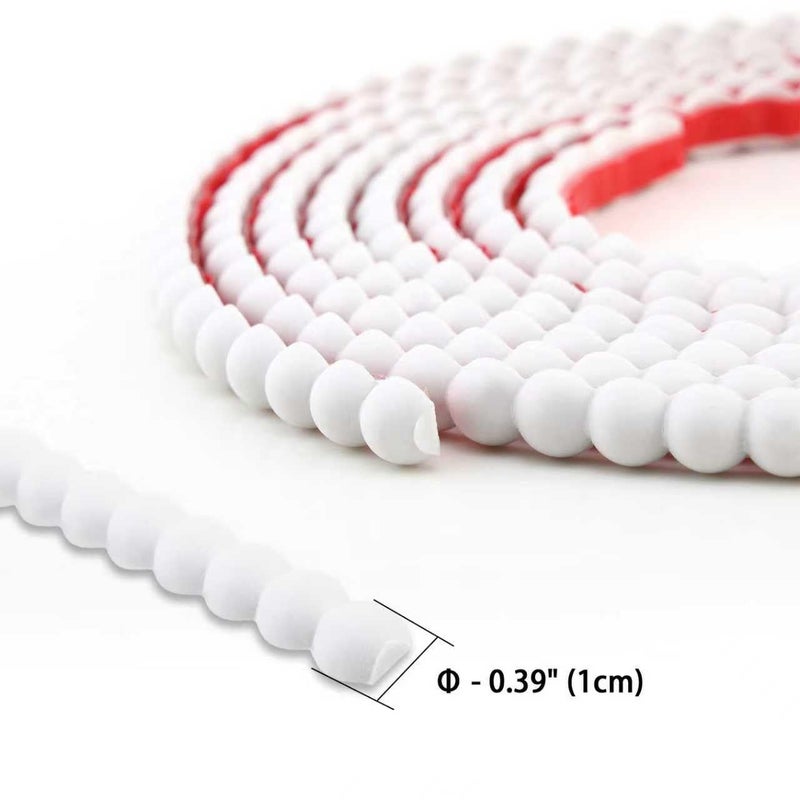 Trimold 118" x 0.39" Peel and Stick Unfinished Beaded Trim - Easy to Paint, Flexible DIY Craft Molding for Mirror Frame, Backsplash, Wall, Door, Cabinet, Dresser, Shelf - Image 2