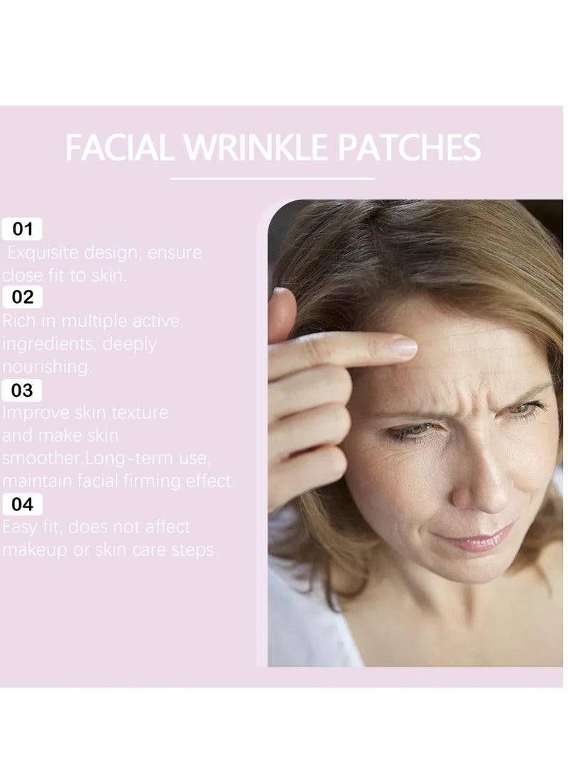 12 Pieces Face Smoothing Patches Reusable Anti Wrinkle Pads for Face Smoothing and Reducing Wrinkles Lines around Forehead Eyes & Mouth for Women