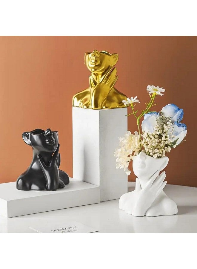 Satyam Kraft SATYAM KRAFT 1 Pcs Small Resin Vase for Home Decor | Decorative Flower pot Showpiece for Living Room, Bedroom, Office, Balcony, Center Table, Gifts | Lightweight, Unbreakable (White, 12 cm, Only Vase) - Image 5