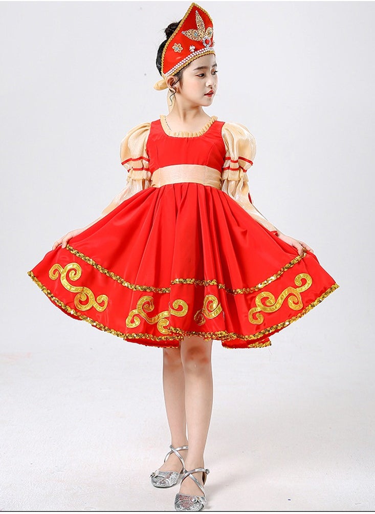 Al Aoyama - Russian dance costumes, elegant large swing skirts princess costumes, performance tutu skirts 4~18 ages - Image 1