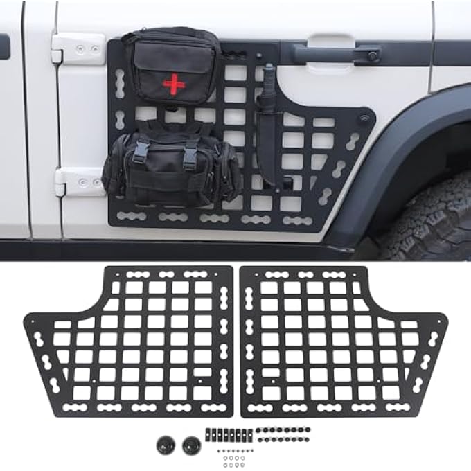 rayihni Car Door Cargo Storage Rack Shelf Compatible with INEOS Grenadier 2020-2024 Front/Rear Car Door Multifunctional Organizer Mount Bracket Auto Accessories (Rear Door) - Image 2