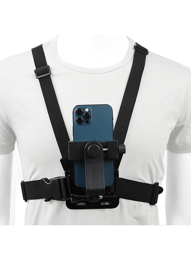 Beauenty Mobile Phone Chest Mount, Mobile Clip Adjustable Chest Harness Cell Phone Holder for VLOG/POV, Action Camera and Cell Phone Video Shoot Accessories - Image 1