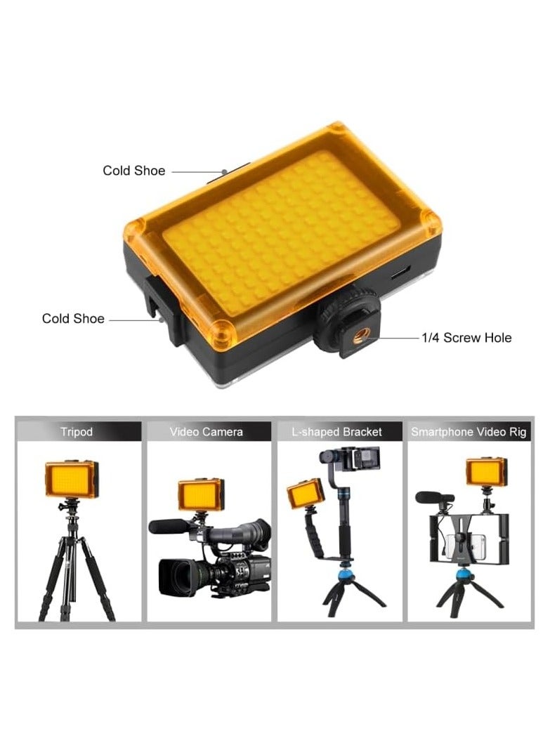 AL RAID 104 LED 1800LM Professional Vlogging Photography Video & Photo Studio Light with White and Orange Magnet Filters Light Panel for Camera - Image 2