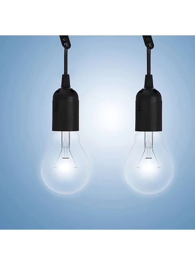 2PCS White E27 Light Socket Adapter with Cable Easy to Install Lamp Holder - Image 5