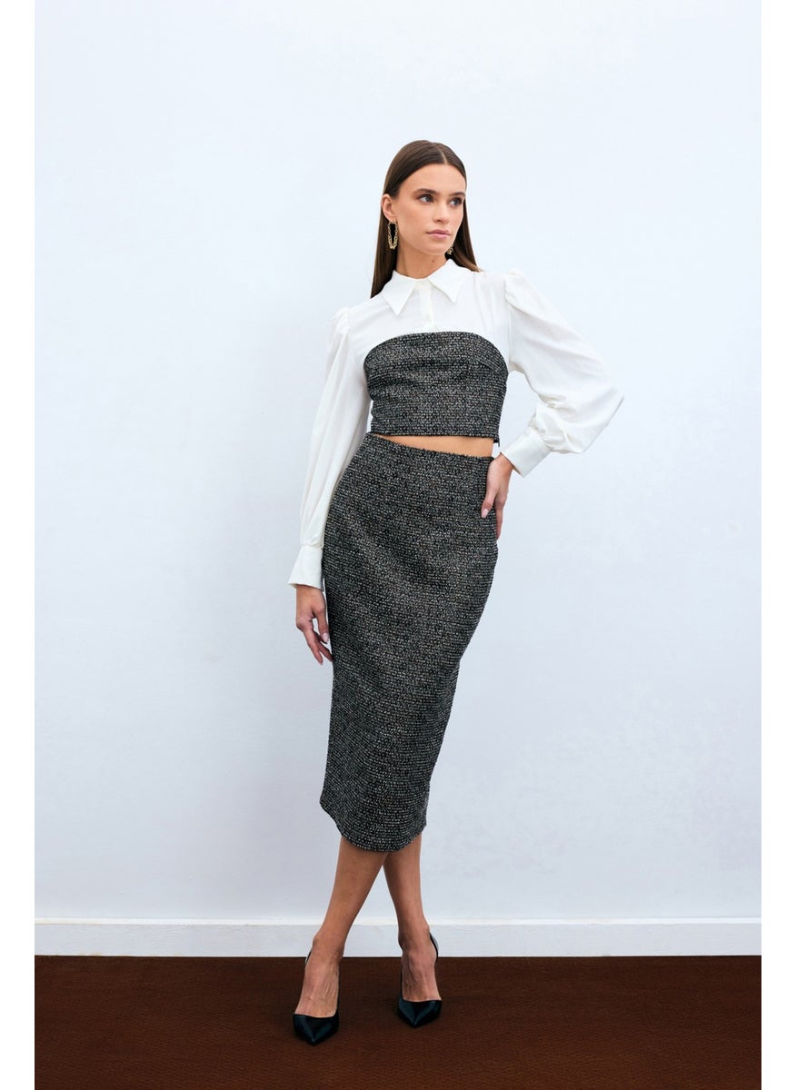 Tweed Pencil Skirt - Brown - pzsku/ZE8A2033D2A5631E2632CZ/45/_/1740639163/3d064c65-8514-45c5-8380-fcba629bc6cf