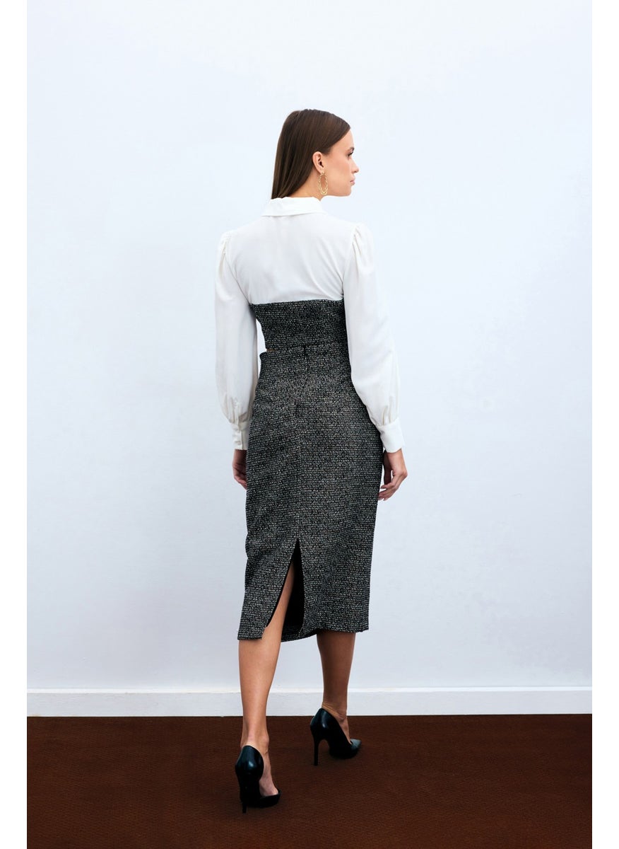 Tweed Pencil Skirt - Brown - pzsku/ZE8A2033D2A5631E2632CZ/45/_/1740639165/764bb8f2-b9cb-493f-bf2c-0bbc56d06e4b