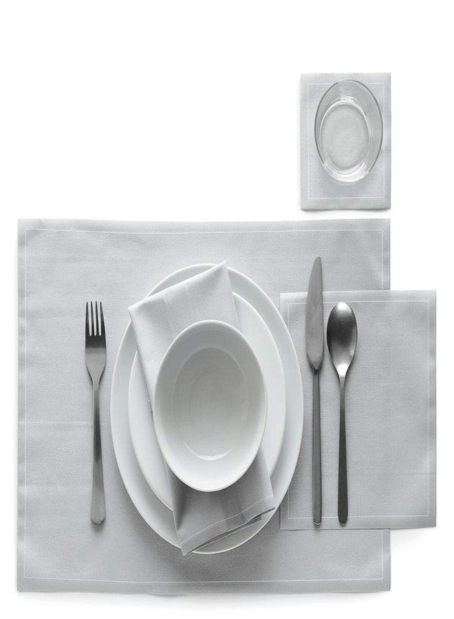 MY DRAP Cotton Luncheon Napkins, Washable and Reusable (25 Napkins, Pearl Grey) - Image 2