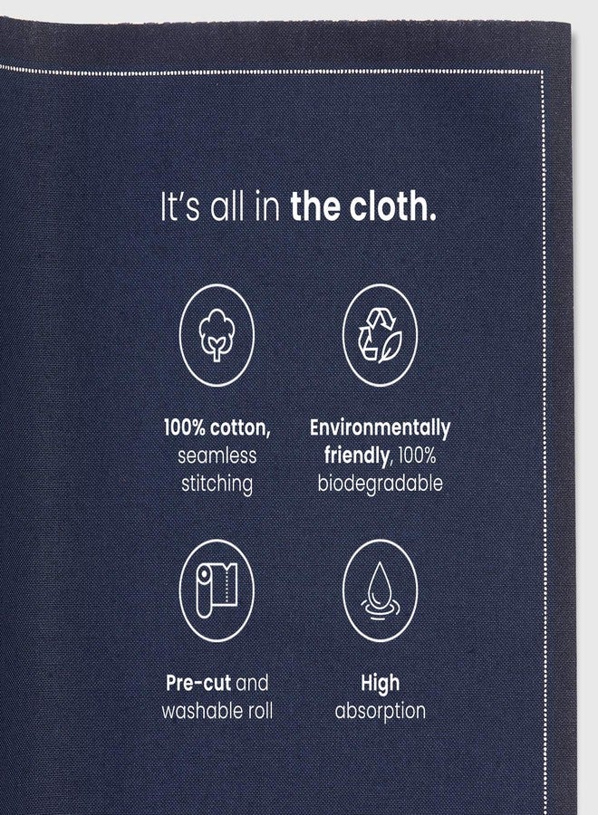 MY DRAP Cotton Luncheon Napkins, Washable and Reusable (25 Napkins, Pearl Grey) - Image 4