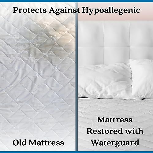 Waterguard Quilted Cotton Mattress Pad - Queen Size - Soft, Comfortable, and Fluffy Mattress Pad - Waterproof Mattress Protector Stretched 15" for Snug Fit on Regular Sized Mattress - Image 5