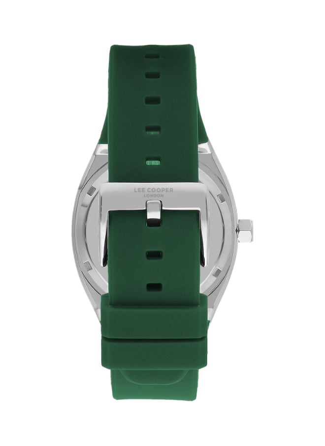 Lee Cooper Lee Cooper Men's G32665ZH Movement Watch, Automatic Display and Silicone Strap - LC07902.377, Green  - Image 3