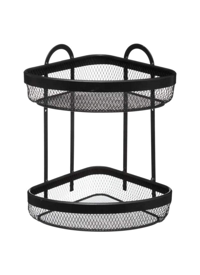 5five - 2Level Metal Corner Mesh Shelf 22.2 X 22.2 X 33.7Cm - Image 1