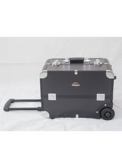 SUNRISE Rolling Wheeled Storage Organizer Makeup Trolley Cosmetics Suitcase Black  - Image 1