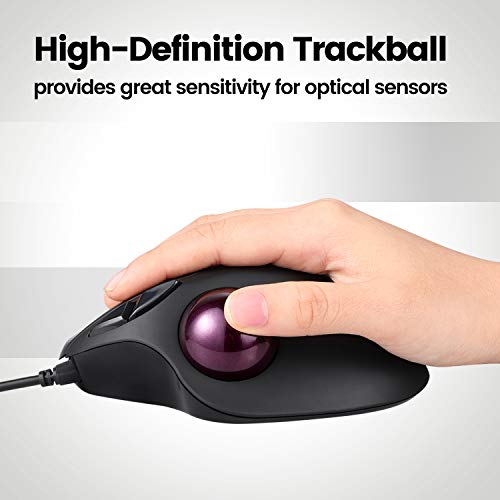 Perixx Peripro-303GR Small Trackball, 1.34 Inches Replacement Ball for Perimice and M570, Glossy Red (18021) - Image 5
