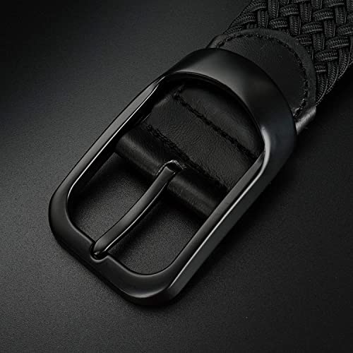 ZORO UNITED Woven Fabric Stretchable Braided Belt For Men & Women - Black - Image 3