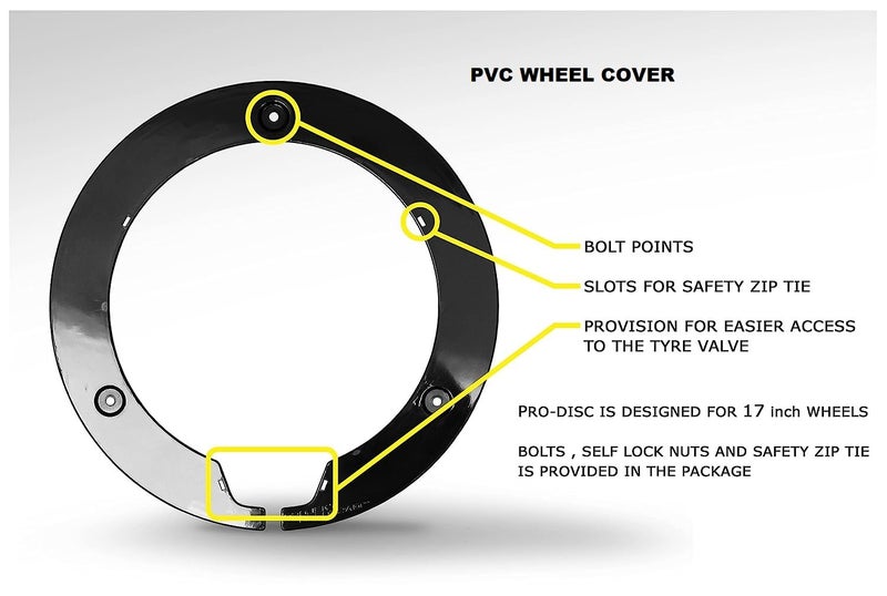 Aowbikes Universal Pro Disc Wheel Cover Pack of 2 for 17 inch Motorcycle Wheels - Image 2
