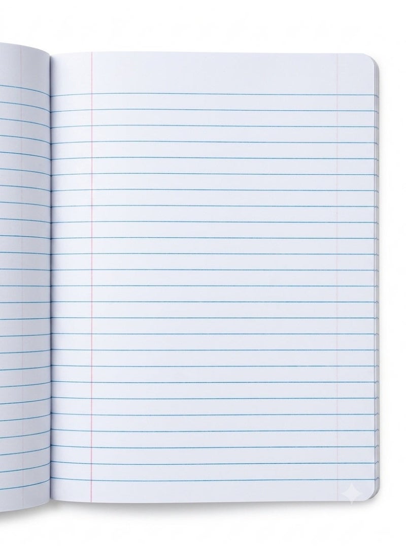 Mintra Wide Ruled Composition Book, 80 Sheets, 9.75 x 7.5 Inch, Blue - Image 2