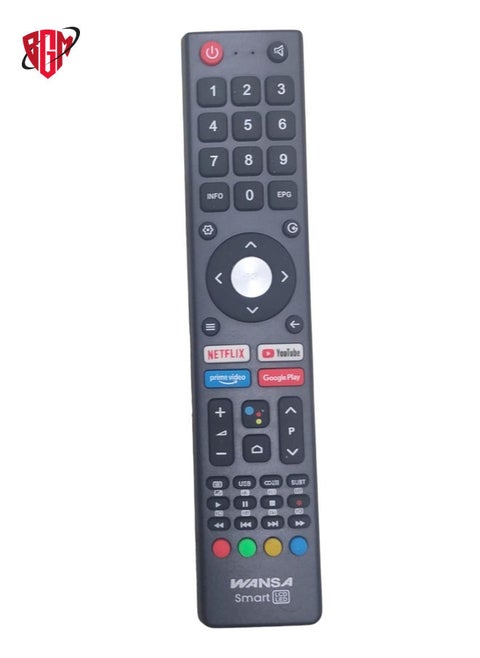 Replacement Remote Control for Wansa Smart TV LCD LED with Smart Key Buttons