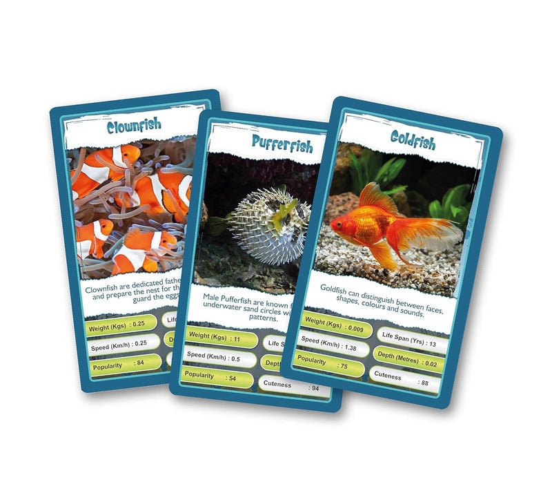 Kaizen MicroLessons : Aquatic Life Smart Trump Cards. Cards to Enhance General Awareness for Age 6-13. Learn While Playing. General Knowledge for Kids, Adults and Families. Gifts for Kids - Image 5