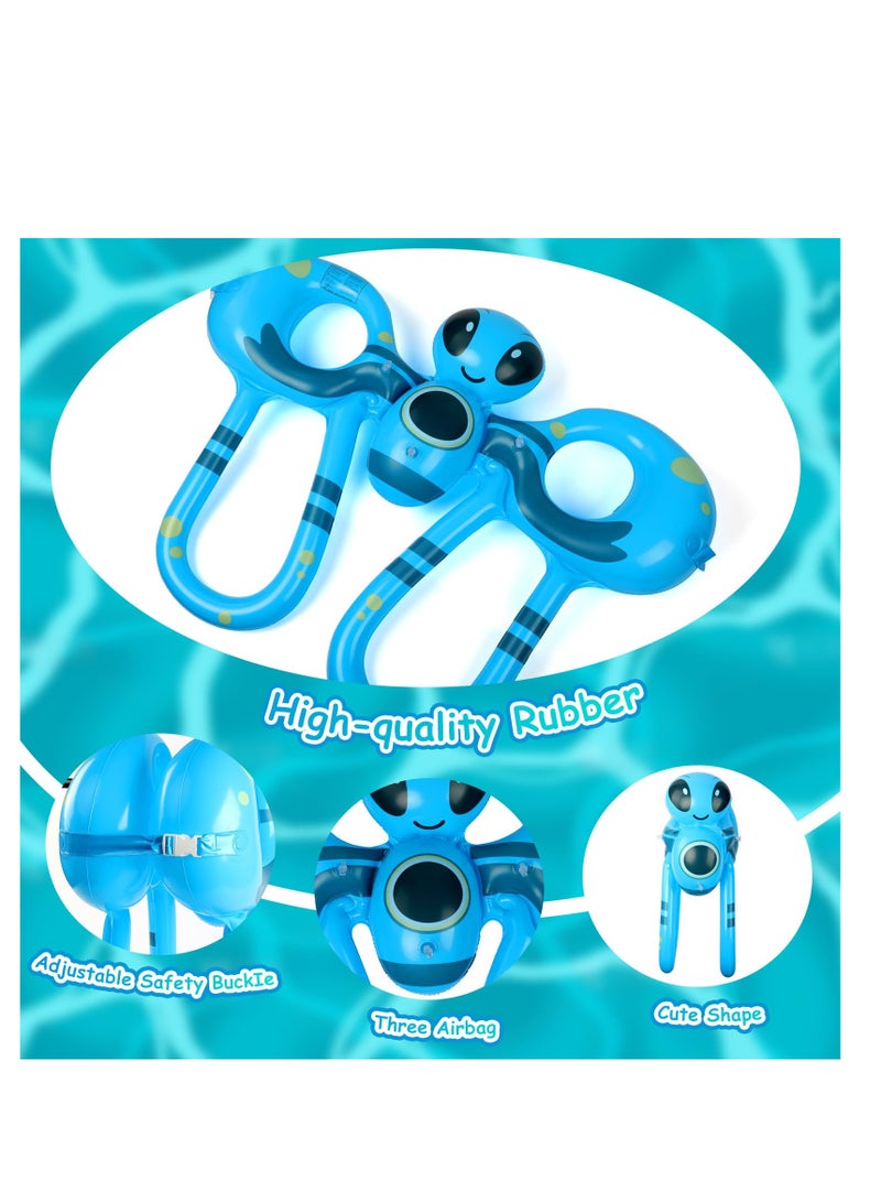 SYOSI Swim Vest Floaties for Kids, Toddler Pool Float Learn to Swim Trainer Life Jacket with Adjustable Safety Buckle and 3 Airbags, Portable Inflatable Pool Floats Swimming Ring, Loads up to 110 lb - Image 5