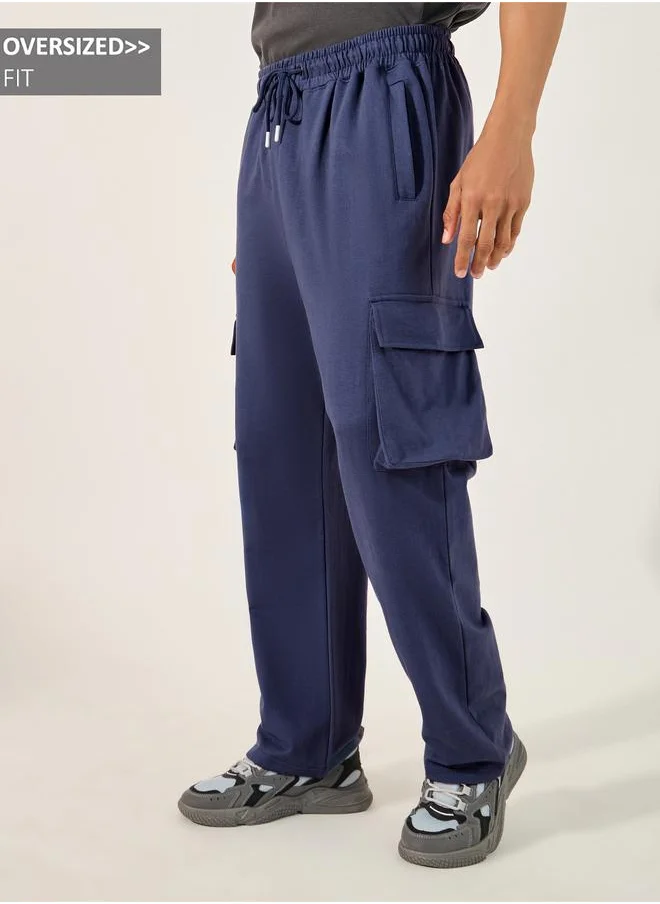 Styli Styli Oversized Straight Leg Joggers with Cargo Pockets