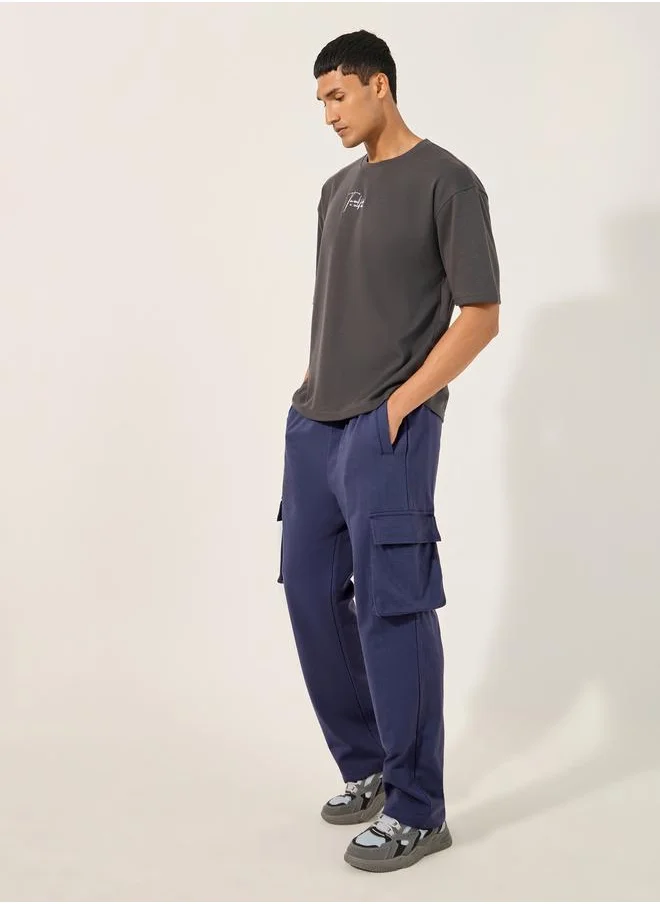 Styli Styli Oversized Straight Leg Joggers with Cargo Pockets